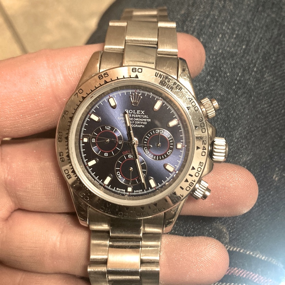 18k White Gold & Stainless Steel AUTHENTIC Rolex Daytona